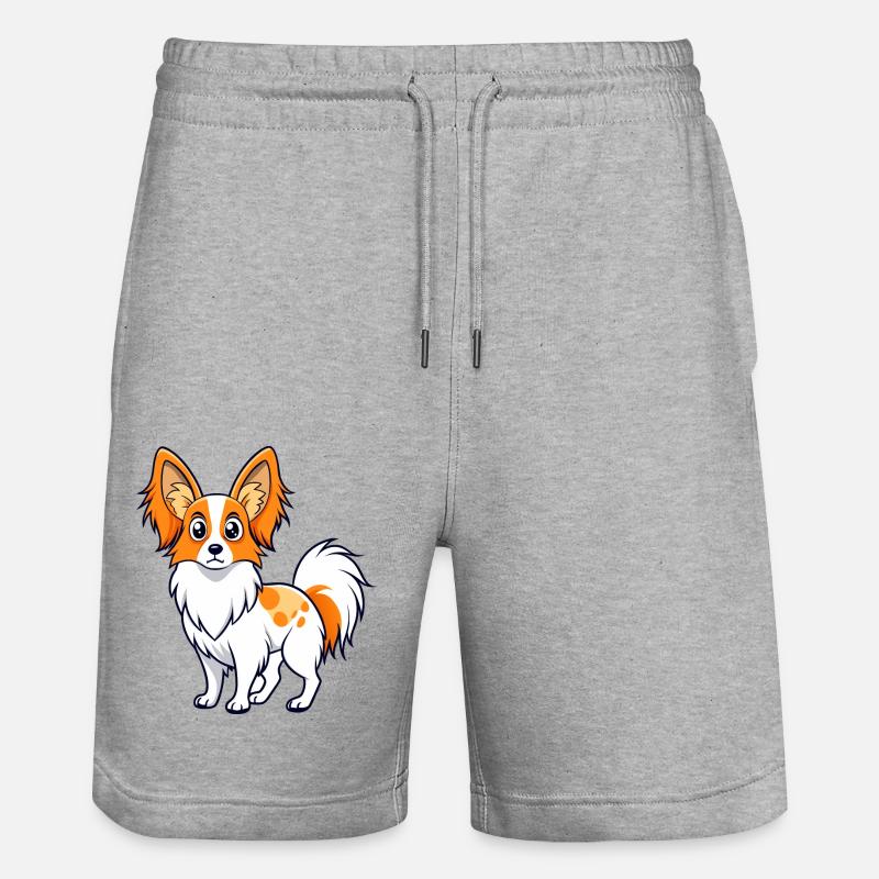 Alerte Papillon Art Numérique - Short de jogging bio TRAINER Stanley/Stella unisexe - gris chiné