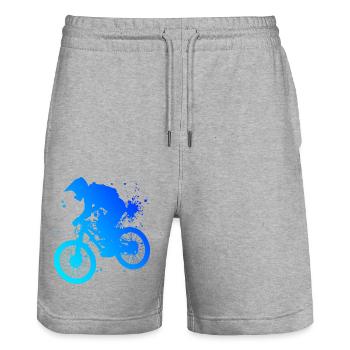 Cyclisme Cyclisme Hommes Femmes VTT - Short de jogging bio TRAINER Stanley/Stella unisexe - gris chiné - Devant - Nik (191cm) & Marisol (170cm)