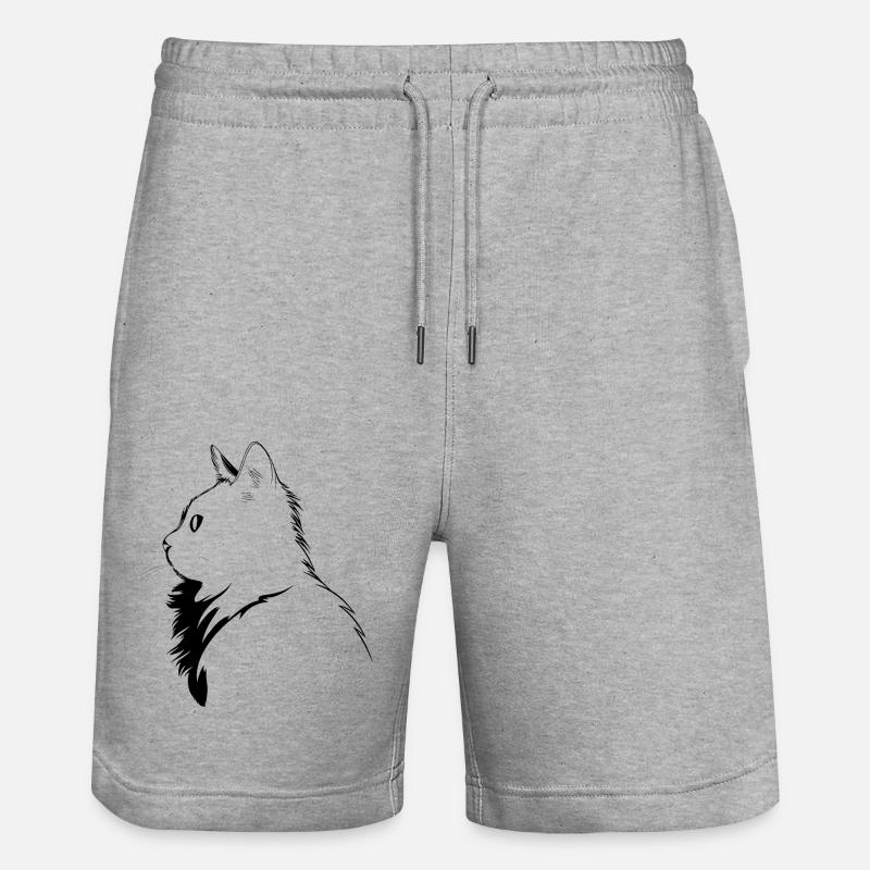 Chat, Motif De Chat - Short de jogging bio TRAINER Stanley/Stella unisexe - gris chiné