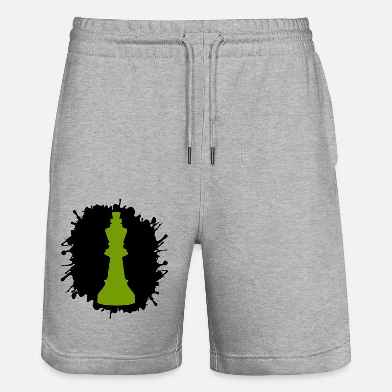 Roi des échecs éclaboussures - Short de jogging bio TRAINER Stanley/Stella unisexe - gris chiné