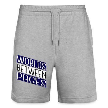 funny sayings escape quotes book reviews - Stanley/Stella Trainer Unisex Organic Jogging Shorts - heather grey - Front - Nik (191cm) & Marisol (170cm)