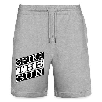 Radiant Sunshine Sunshine Moments Gift Idea Geek - Stanley/Stella Trainer Unisex Organic Jogging Shorts - heather grey - Front - Nik (191cm) & Marisol (170cm)