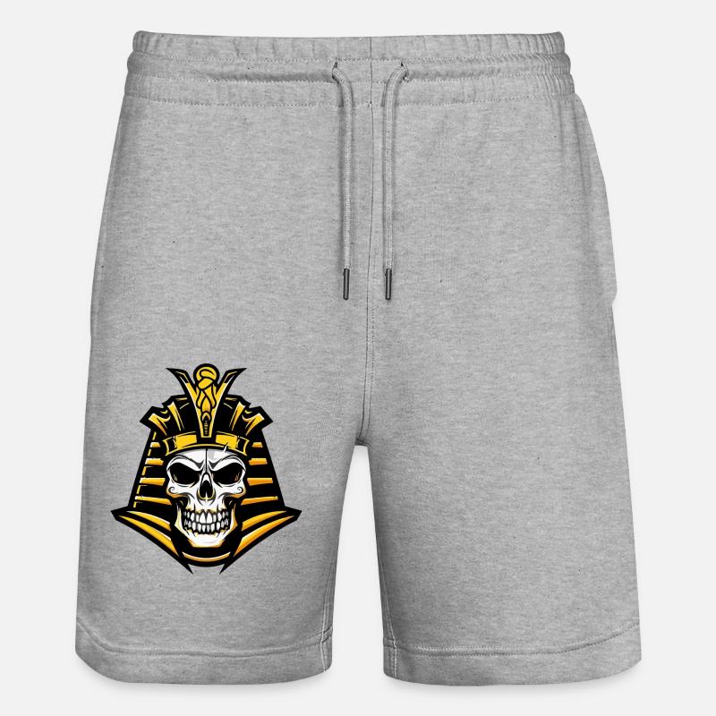 Crâne de pharaon - Short de jogging bio TRAINER Stanley/Stella unisexe - gris chiné