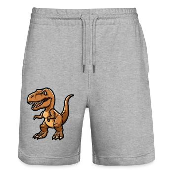 T rex - Short de jogging bio TRAINER Stanley/Stella unisexe - gris chiné - Devant - Nik (191cm) & Marisol (170cm)