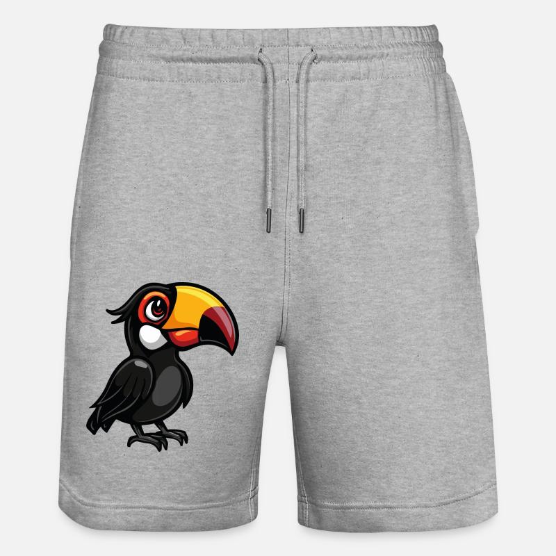 Bande dessinée Toucan Bird - Short de jogging bio TRAINER Stanley/Stella unisexe - gris chiné