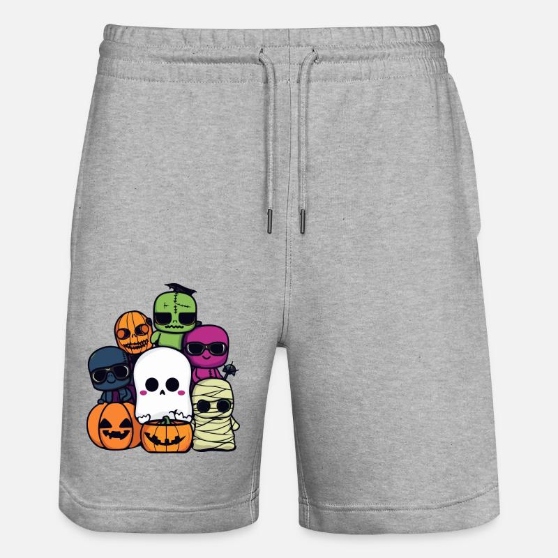 Fête d’Halloween Cool - Short de jogging bio TRAINER Stanley/Stella unisexe - gris chiné