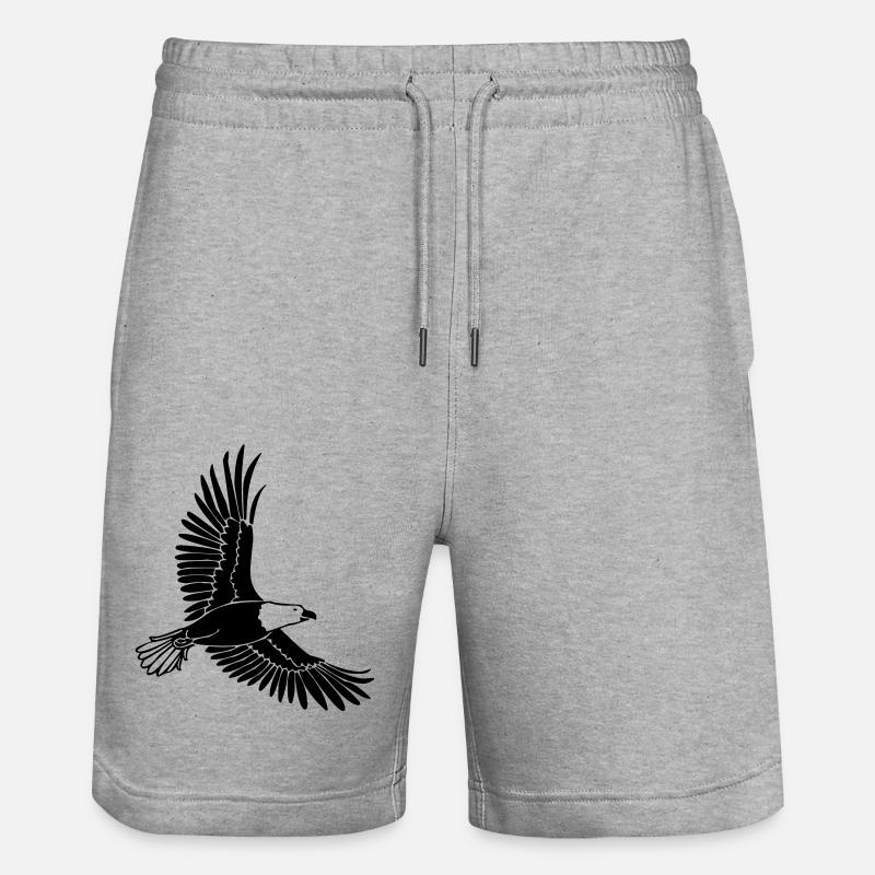 Aigle - Short de jogging bio TRAINER Stanley/Stella unisexe - gris chiné