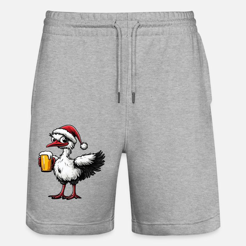 Bouquet Bière de Noël - Short de jogging bio TRAINER Stanley/Stella unisexe - gris chiné