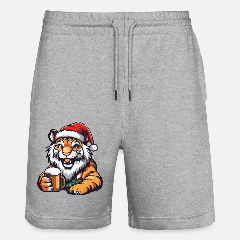 Bière de Noël Tiger - Short de jogging bio TRAINER Stanley/Stella unisexe - gris chiné