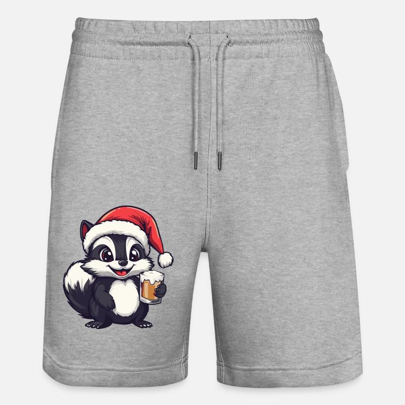 Bière de Noël Skunk - Short de jogging bio TRAINER Stanley/Stella unisexe - gris chiné