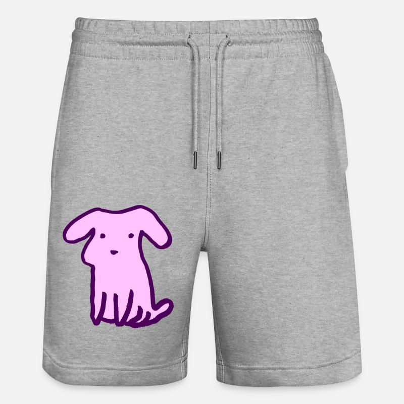 Süßer Hund Geschenkidee - Stanley/Stella Unisex Bio Joggingshorts Trainer - Grau meliert