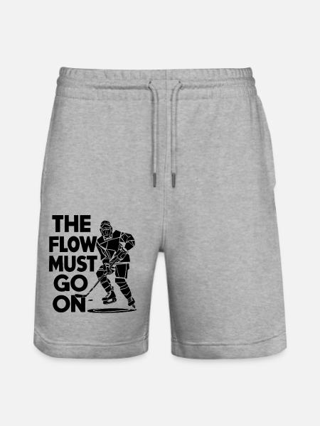 Hockey Love – The Flow Continues - Stanley/Stella Trainer Unisex Organic Jogging Shorts - heather grey
