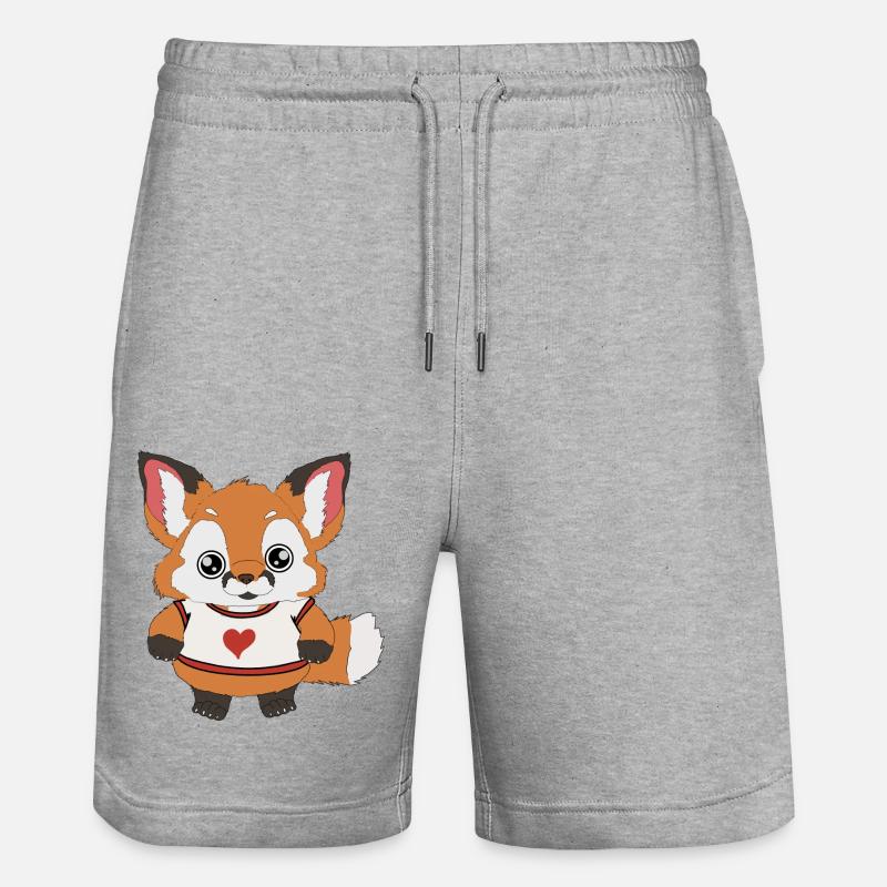 Bébé renard - Short de jogging bio TRAINER Stanley/Stella unisexe - gris chiné