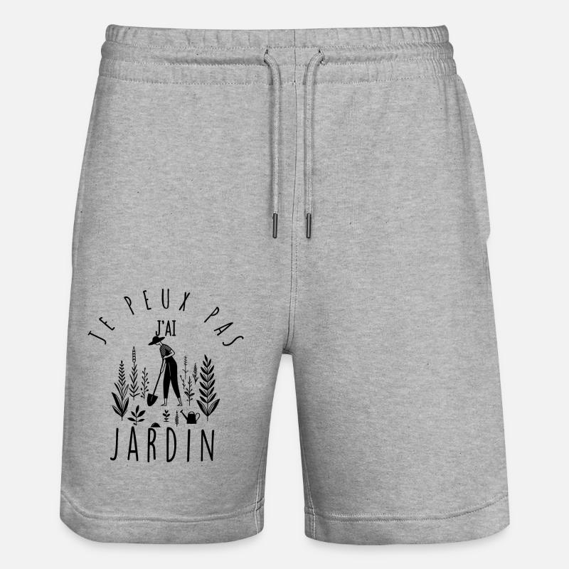 Je peux pas, j'ai jardin. - Short de jogging bio TRAINER Stanley/Stella unisexe - gris chiné