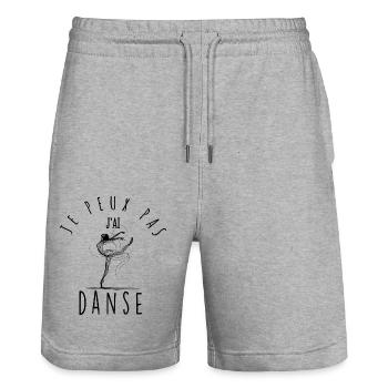 I can't, I danced. - Stanley/Stella Trainer Unisex Organic Jogging Shorts - heather grey - Front - Nik (191cm) & Marisol (170cm)