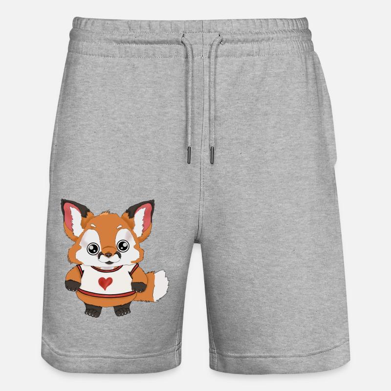 Enfant renard - Short de jogging bio TRAINER Stanley/Stella unisexe - gris chiné