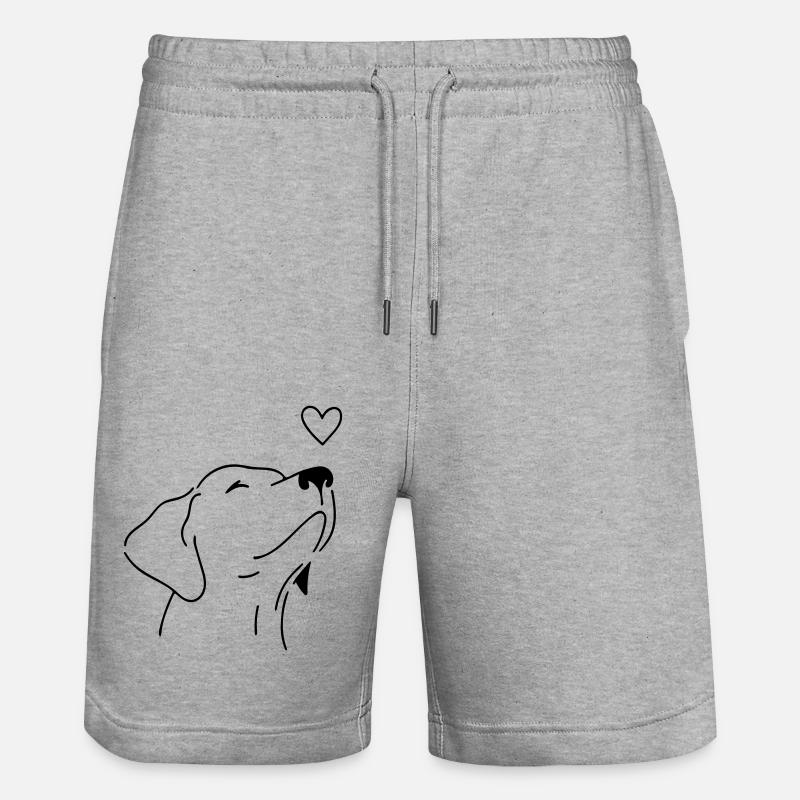 Hund - Stanley/Stella Unisex Bio Joggingshorts Trainer  - Grau meliert