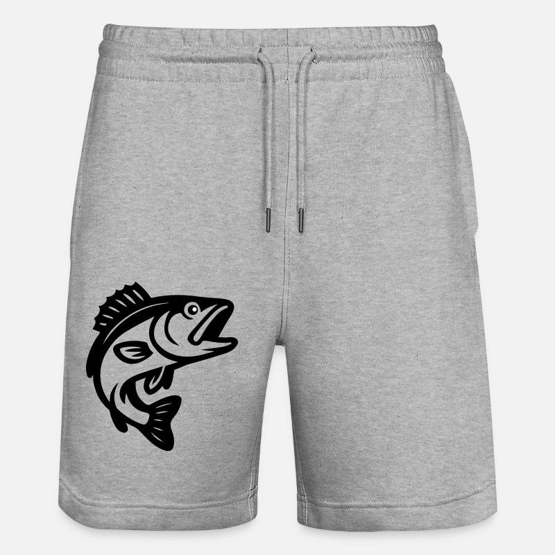 Silhouette de poisson - Short de jogging bio TRAINER Stanley/Stella unisexe - gris chiné