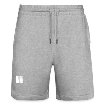 Subtle Harmony - Stanley/Stella Trainer Unisex Organic Jogging Shorts - heather grey - Front - Nik (191cm) & Marisol (170cm)