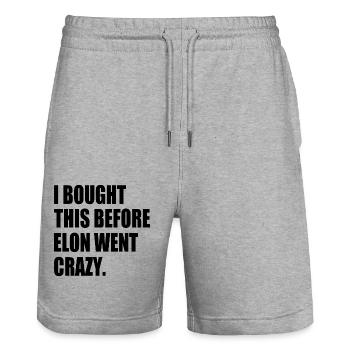i bought this before elon went crazy - Stanley/Stella Unisex Bio Joggingshorts Trainer  - Grau meliert - Vorne - Nik (191cm) & Marisol (170cm)