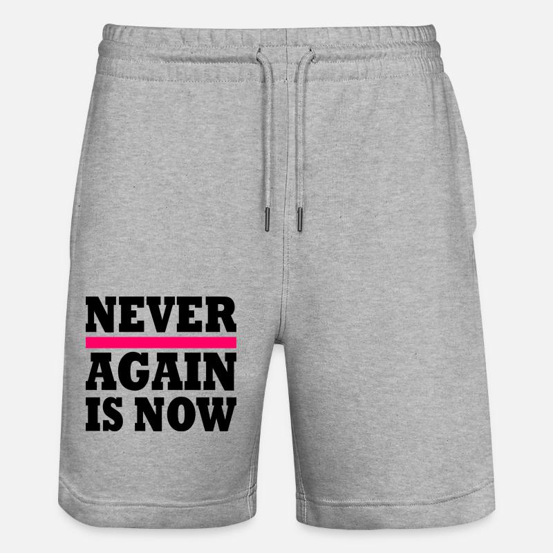 Never again is now - Short de jogging bio TRAINER Stanley/Stella unisexe - gris chiné