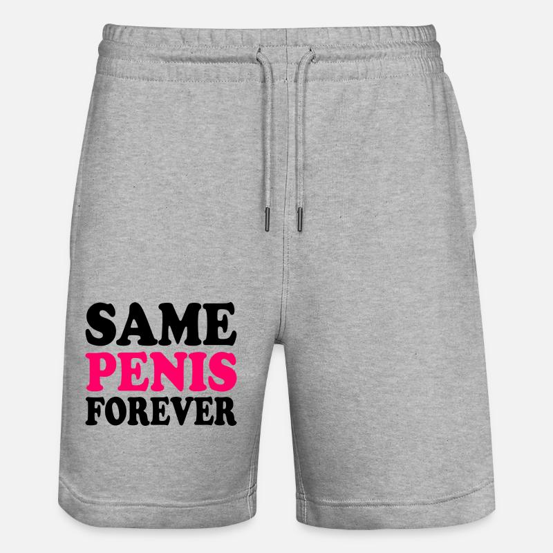 Same penis forever - Stanley/Stella Unisex Bio Joggingshorts Trainer  - Grau meliert