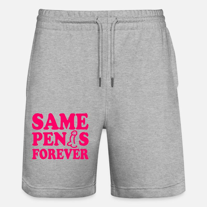 Same penis forever - Short de jogging bio TRAINER Stanley/Stella unisexe - gris chiné