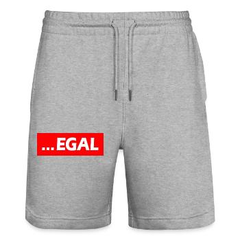 ... EGAL - Stanley/Stella Unisex Bio Joggingshorts Trainer  - Grau meliert - Vorne - Nik (191cm) & Marisol (170cm)