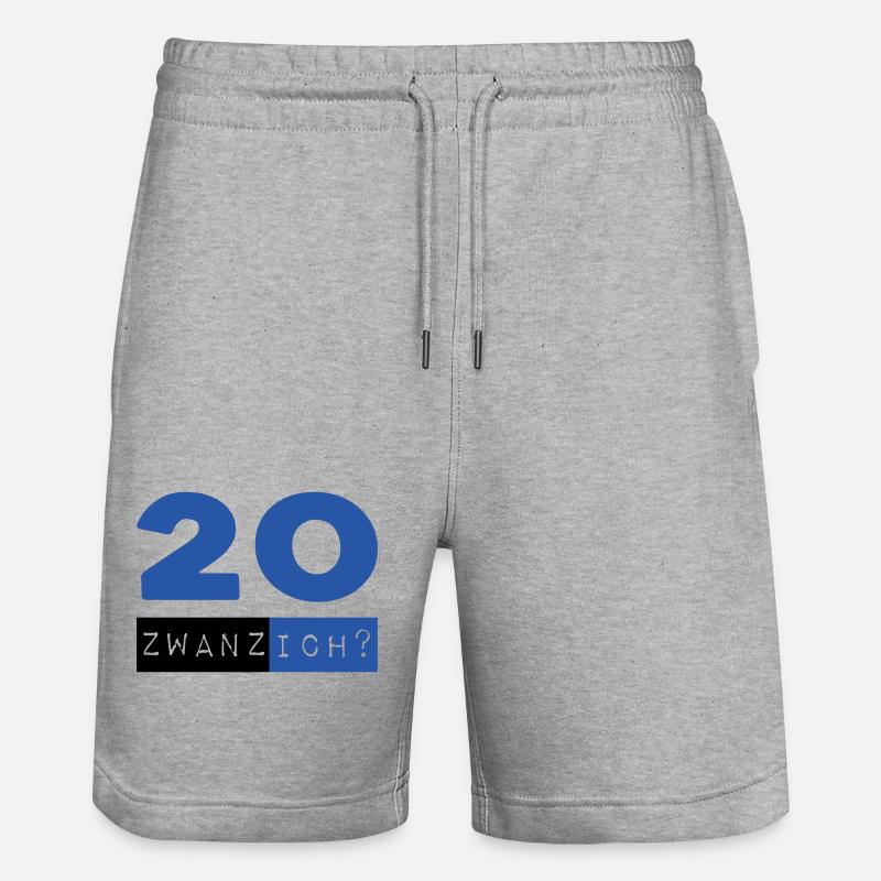 Zwanzich - Stanley/Stella Unisex Bio Joggingshorts Trainer  - Grau meliert