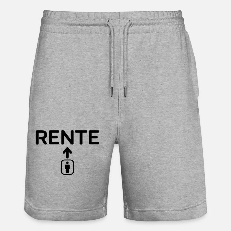 Aufzug Rente2 - Stanley/Stella Unisex Bio Joggingshorts Trainer  - Grau meliert