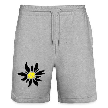 Edelweiss - Stanley/Stella Unisex Bio Joggingshorts Trainer  - Grau meliert - Vorne - Nik (191cm) & Marisol (170cm)