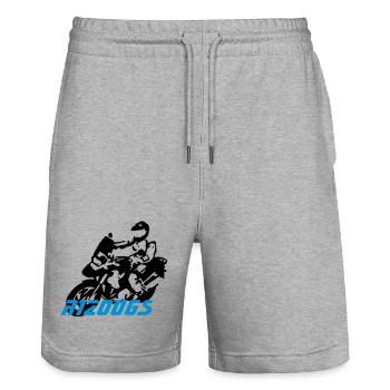 BIKER1200 - Stanley/Stella Unisex Bio Joggingshorts Trainer  - Grau meliert - Vorne - Nik (191cm) & Marisol (170cm)