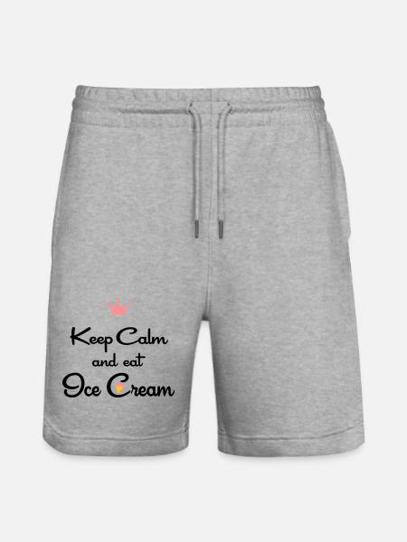 ice cream - Stanley/Stella Trainer Unisex Organic Jogging Shorts - heather grey