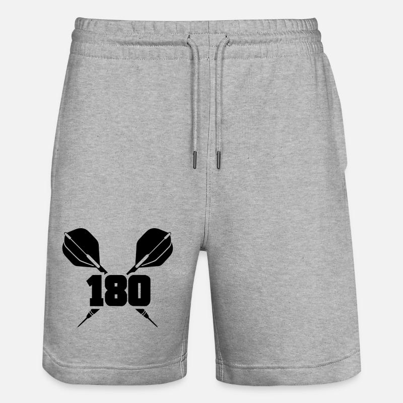 dart pfeil - Stanley/Stella Unisex Bio Joggingshorts Trainer  - Grau meliert