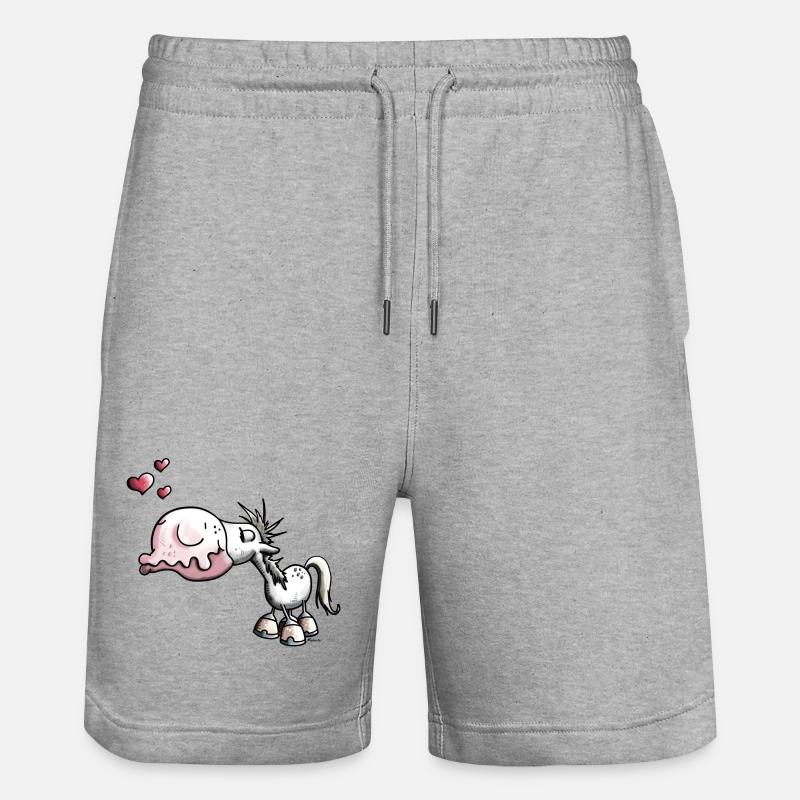 Cheval Baiser - Short de jogging bio TRAINER Stanley/Stella unisexe - gris chiné