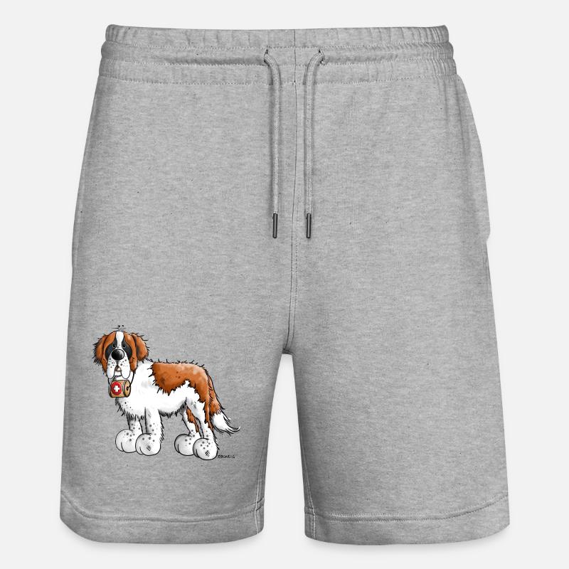 Saint Bernard - Short de jogging bio TRAINER Stanley/Stella unisexe - gris chiné