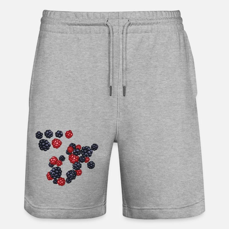 Mûres - Short de jogging bio TRAINER Stanley/Stella unisexe - gris chiné