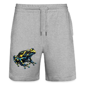 Frosch - Stanley/Stella Unisex Bio Joggingshorts Trainer  - Grau meliert - Vorne - Nik (191cm) & Marisol (170cm)