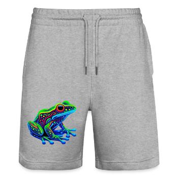 Frosch - Stanley/Stella Unisex Bio Joggingshorts Trainer  - Grau meliert - Vorne - Nik (191cm) & Marisol (170cm)