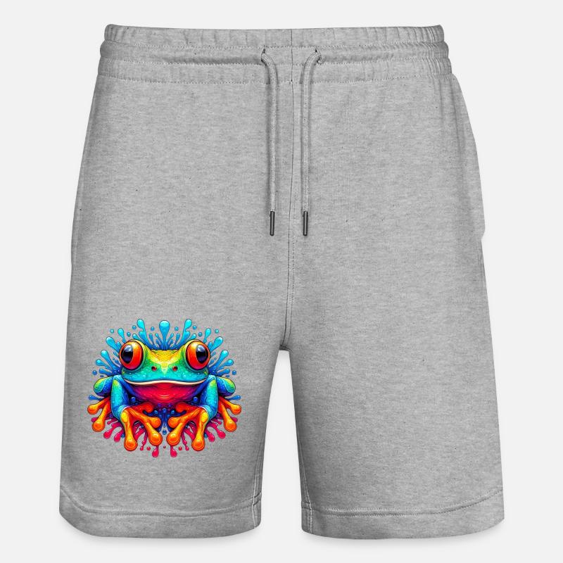 Grenouille - Short de jogging bio TRAINER Stanley/Stella unisexe - gris chiné