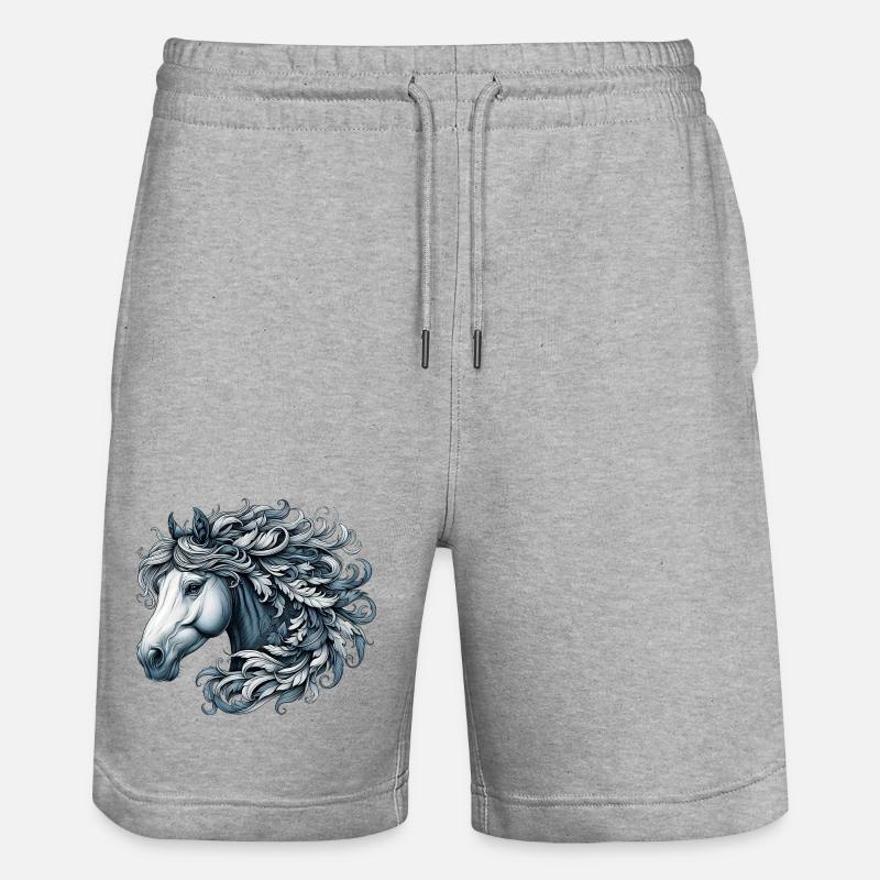 Cheval - Short de jogging bio TRAINER Stanley/Stella unisexe - gris chiné