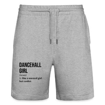 Salle de danse - Short de jogging bio TRAINER Stanley/Stella unisexe - gris chiné - Devant - Nik (191cm) & Marisol (170cm)
