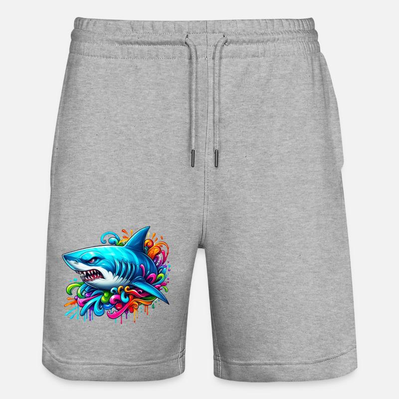 Requin - Short de jogging bio TRAINER Stanley/Stella unisexe - gris chiné