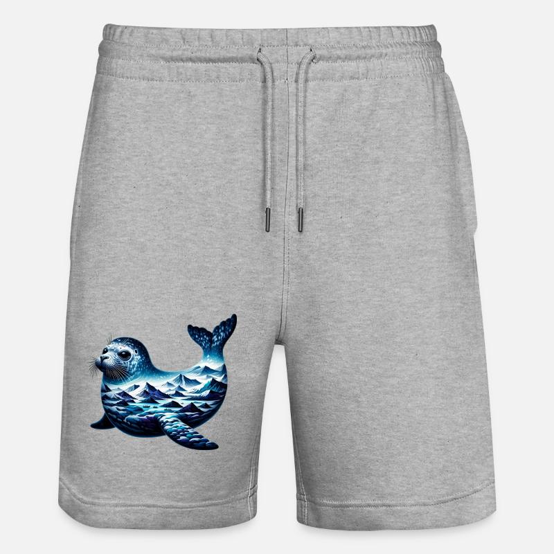 Phoque - Short de jogging bio TRAINER Stanley/Stella unisexe - gris chiné