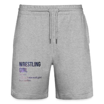 Ringen - Stanley/Stella Unisex Bio Joggingshorts Trainer  - Grau meliert - Vorne - Nik (191cm) & Marisol (170cm)