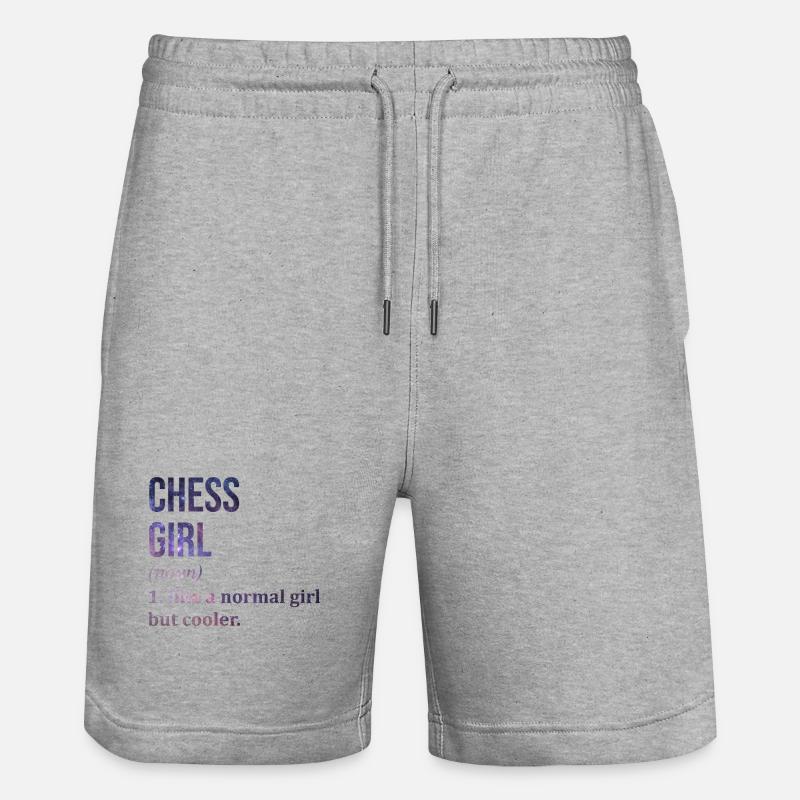 échecs - Short de jogging bio TRAINER Stanley/Stella unisexe - gris chiné