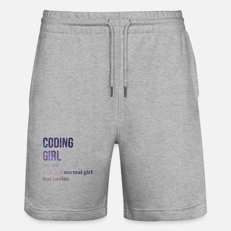Codierung Codierung Codierung - Stanley/Stella Unisex Bio Joggingshorts Trainer  - Grau meliert