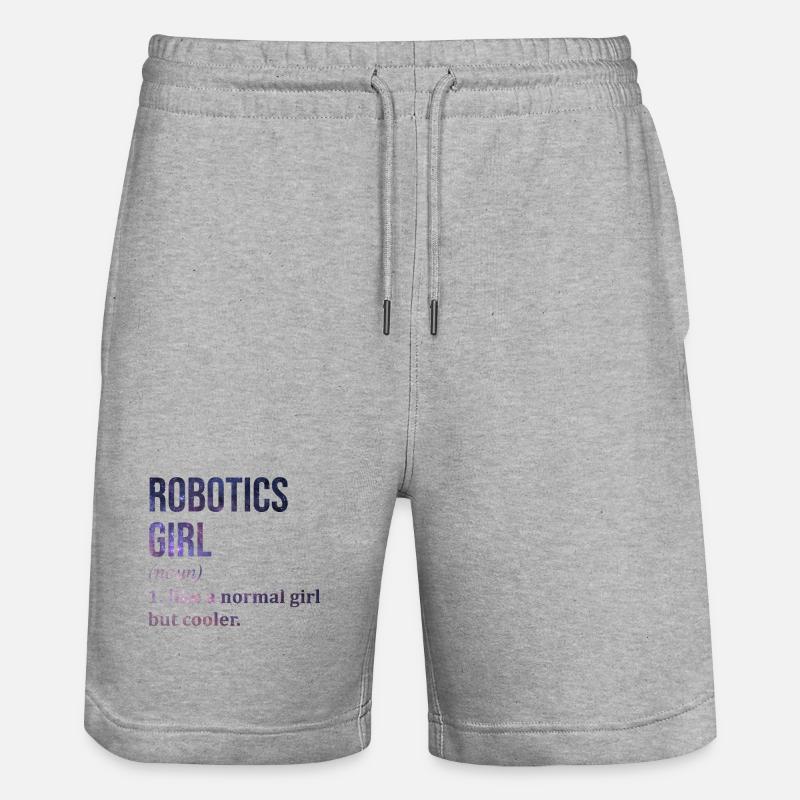 Robotertechnik - Stanley/Stella Unisex Bio Joggingshorts Trainer  - Grau meliert
