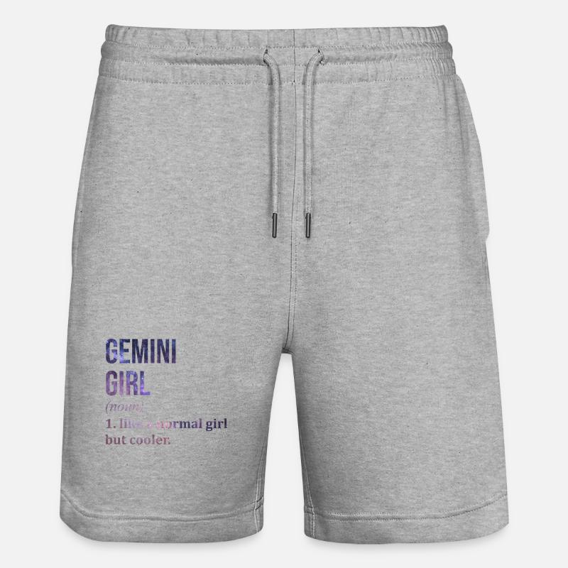 Gémeaux - Short de jogging bio TRAINER Stanley/Stella unisexe - gris chiné