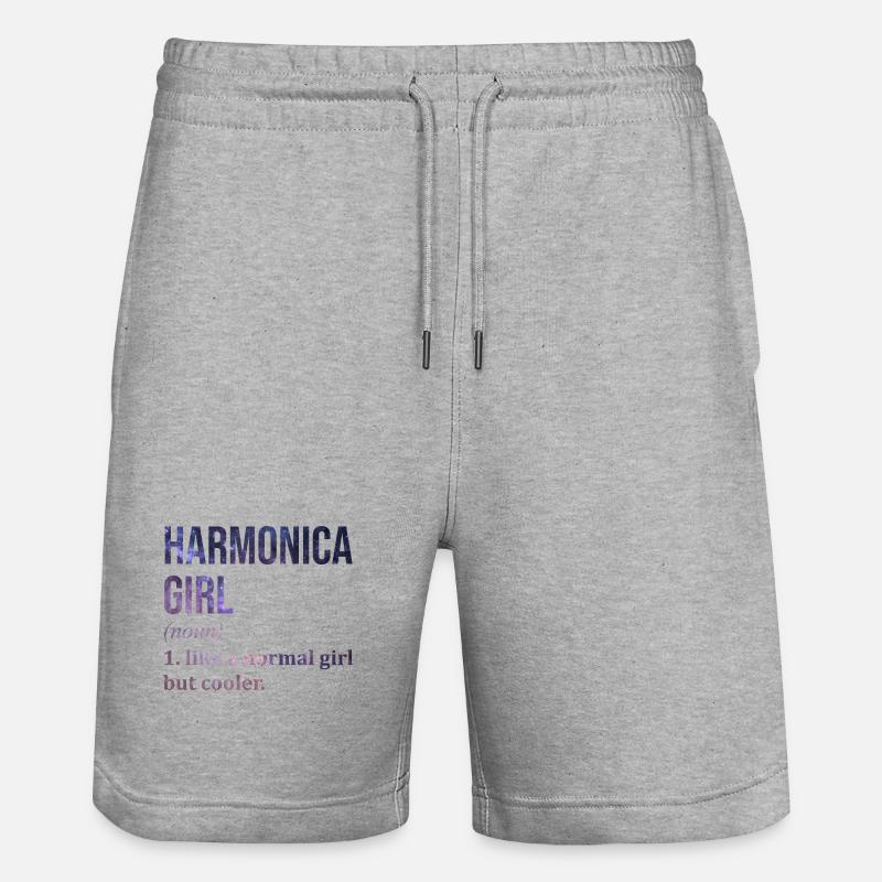 harmonica - Short de jogging bio TRAINER Stanley/Stella unisexe - gris chiné